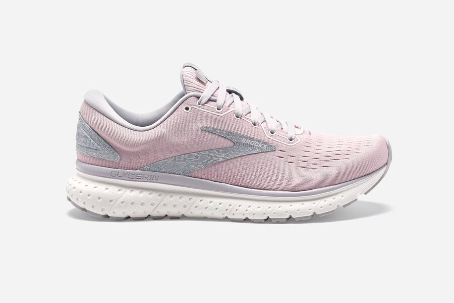 Brooks Glycerin 18 Womens Australia - Road Running Shoes - Pink (640-CWGVI)